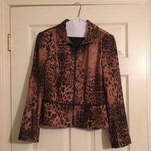 Kelly and Diane leopard print business suit, sz 10